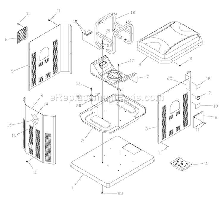 Page C Diagram and Parts List for 040220-0  Briggs and Stratton Generator